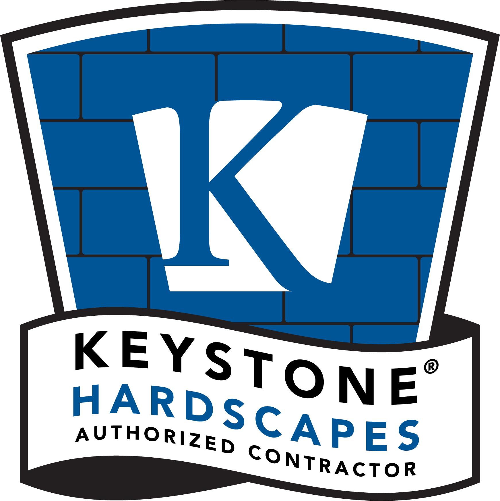 Logo for Keystone Hardscapes: White