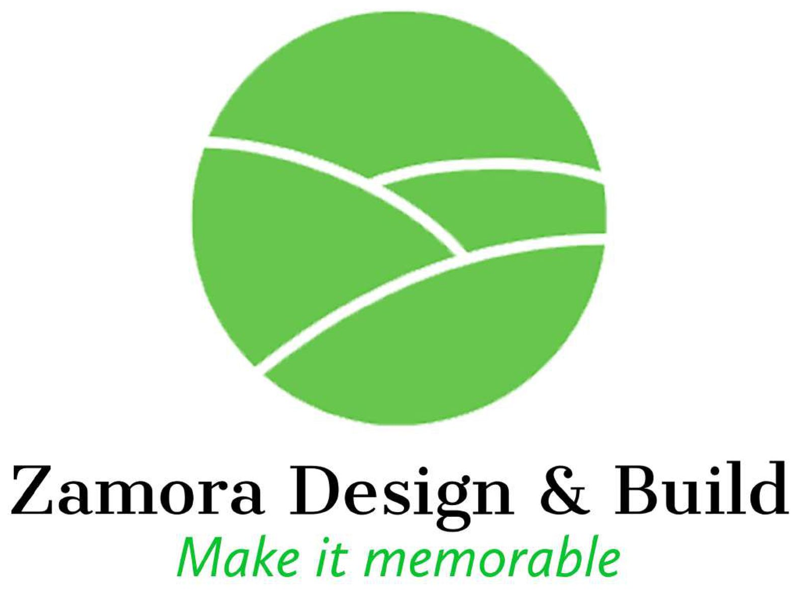 The Zamora Design and Build Quality Service logo is green and black.
