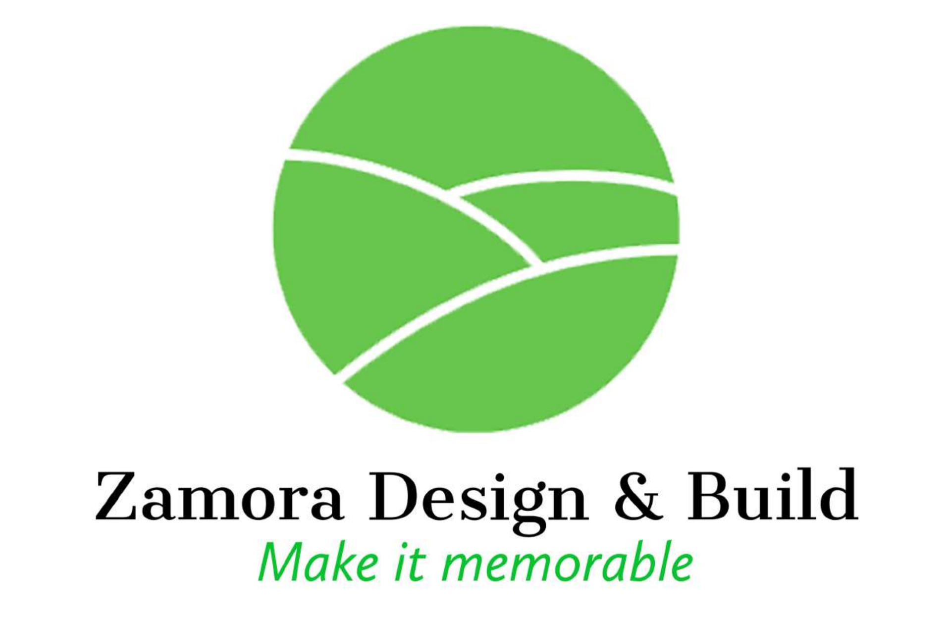 The Zamora Design and Build Quality Service logo is green and black.