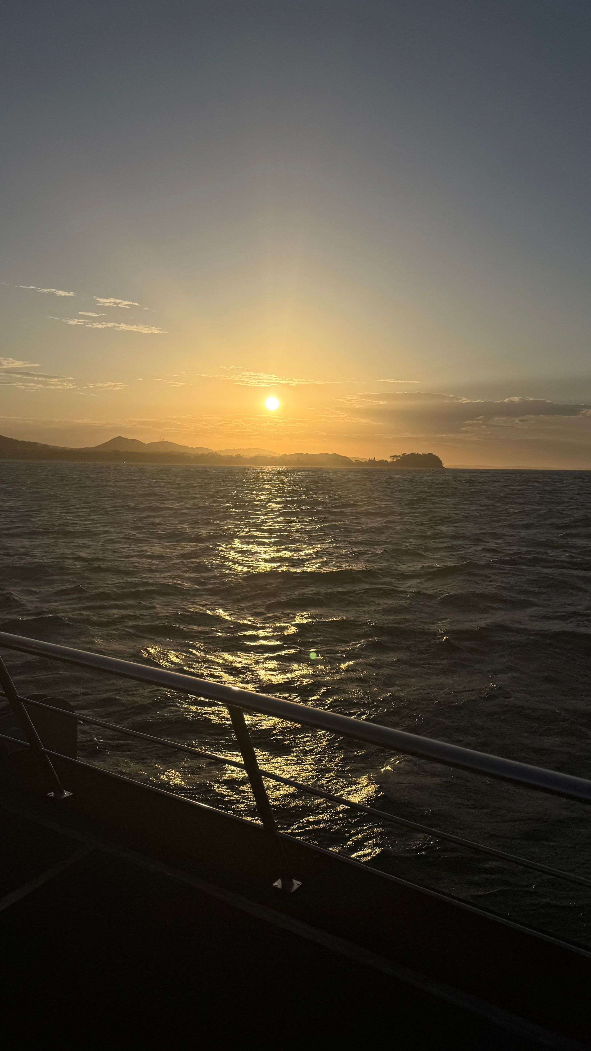 Sunset Over Ocean, Viewed from A Boat — YKnot Cruises in Nelson Bay, NSW