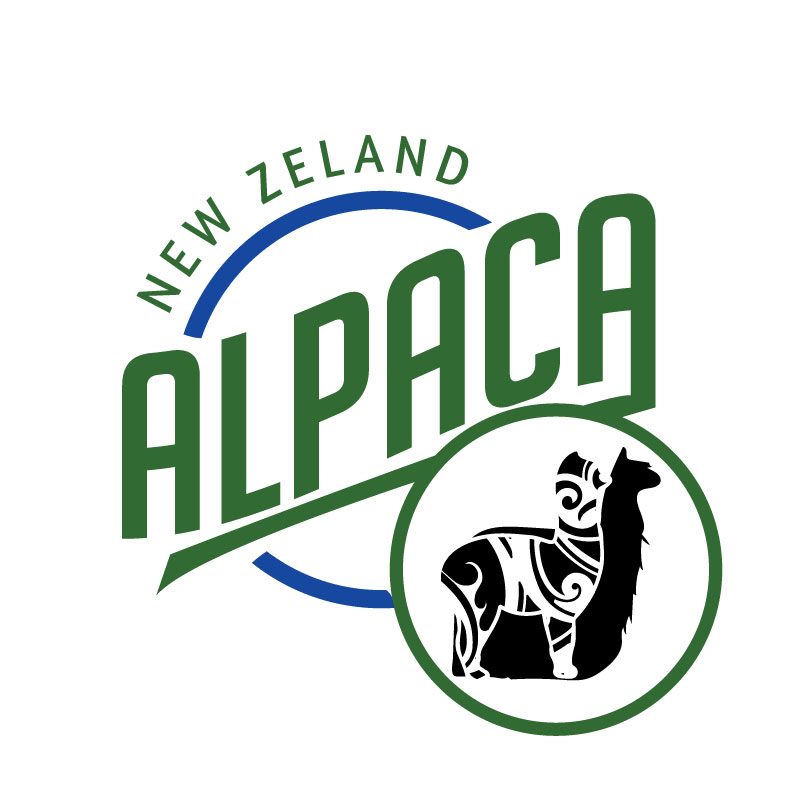 Logo for New Zealand Alpaca: green text 