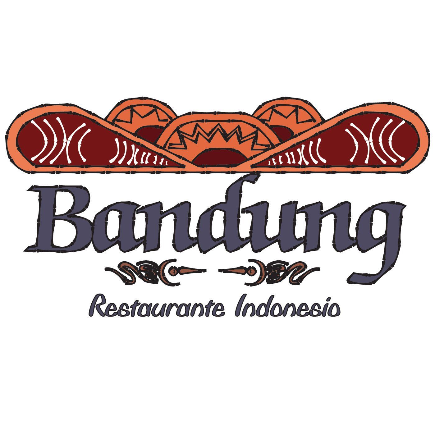 Logo for Bandung, an Indonesian restaurant, featuring the name in a stylized font below a decorative, patterned graphic.