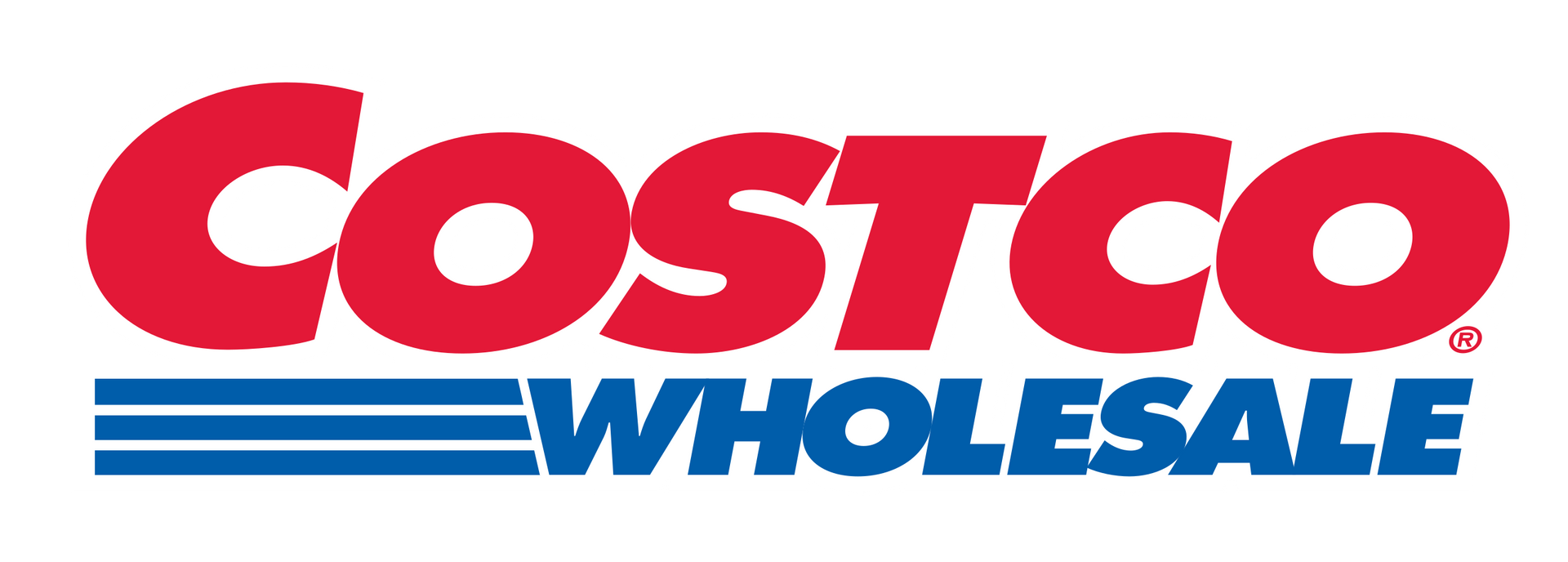 Costco Wholesale logo in red and blue, with the word