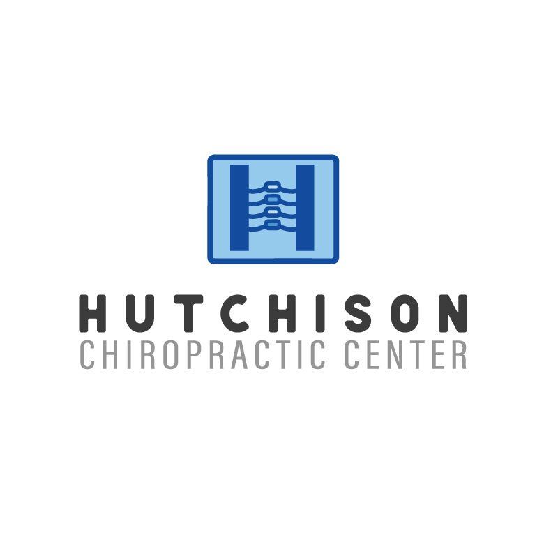 Logo for Hutchison Chiropractic Center.  A blue square with an 