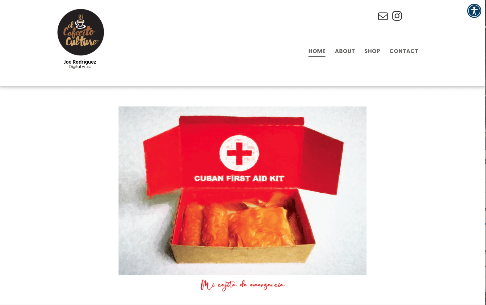 Red and brown cardboard box labeled 