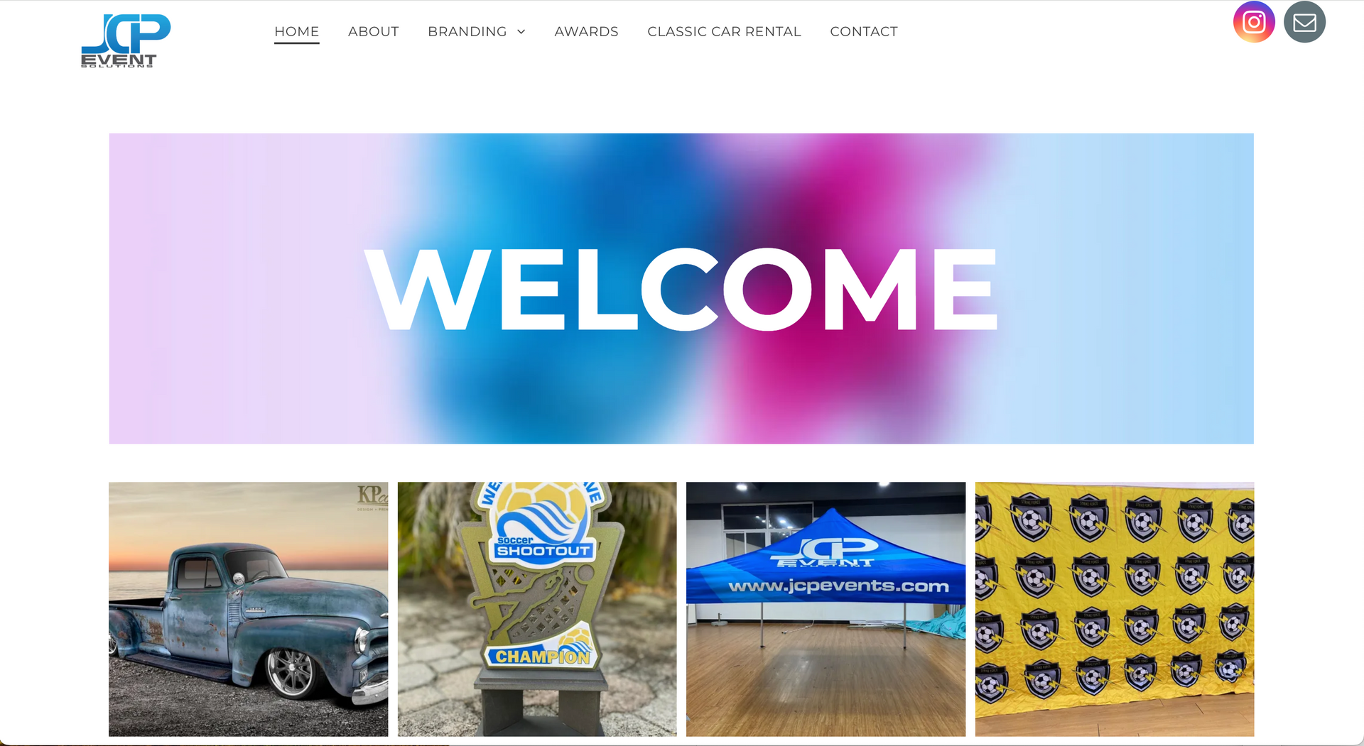 JOP Design website homepage with 