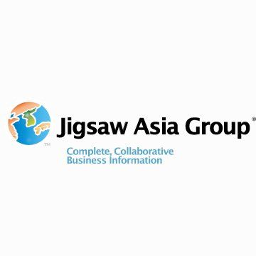 Logo for Jigsaw Asia Group. Features a globe graphic with Asia highlighted, accompanied by the company name and tagline: 