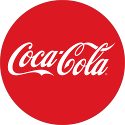 Coca-Cola logo: white script on a red circle.