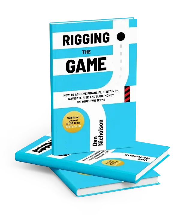 A book titled rigging the game by dan nicholas