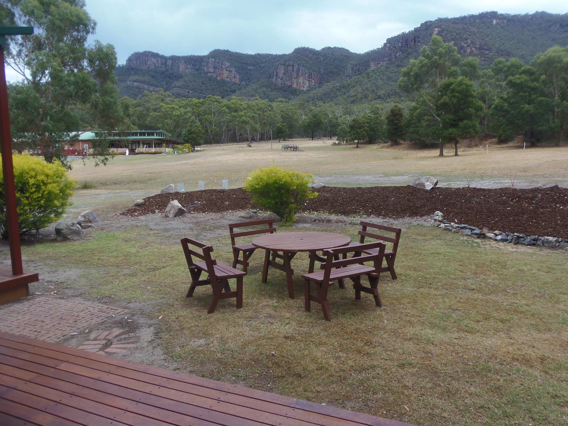 Mountain views at Halls Gap Valley Lodges. Serra Range.