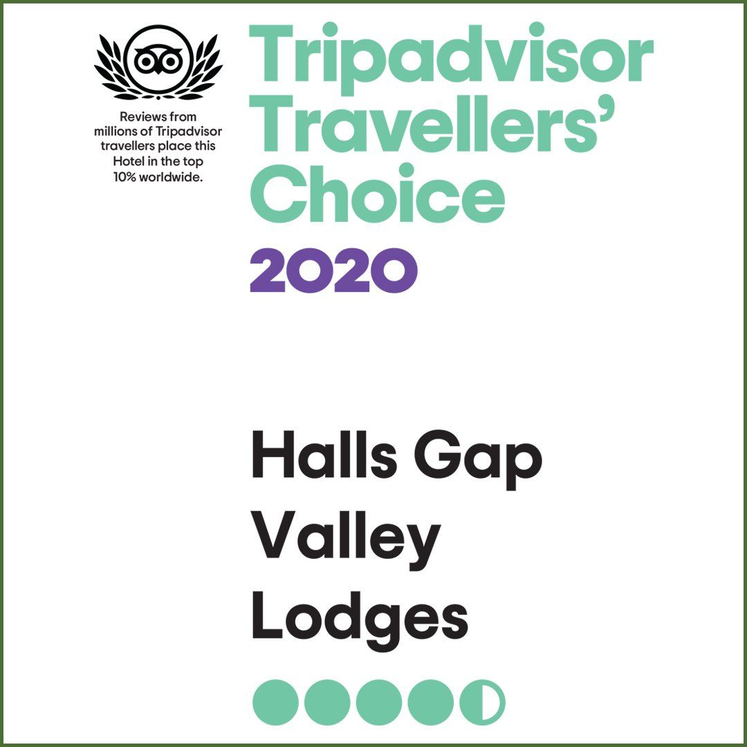Halls Gap Valley Lodges  Tripadvisor Traveller Review award