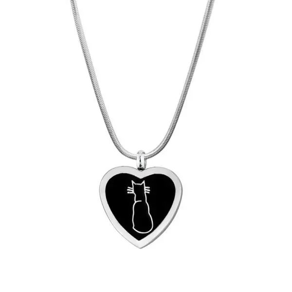 Cat Black Heart Inlay | Fort Collins, CO | Precious Memories Pet Cemetery and Crematory