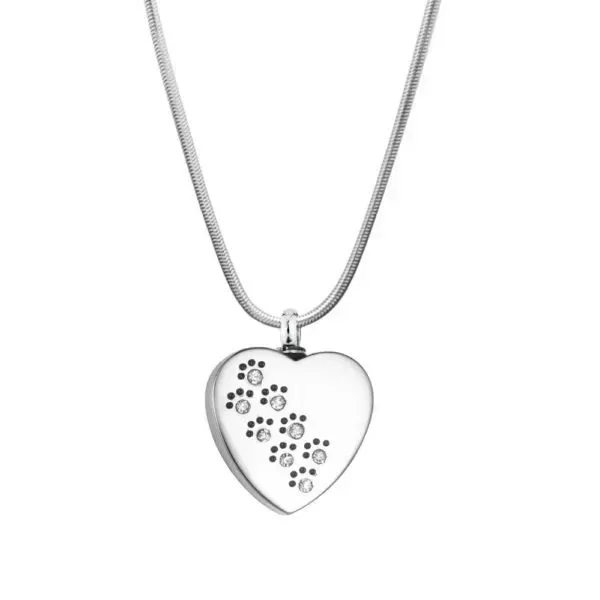 Crystal Paw Print Heart | Fort Collins, CO | Precious Memories Pet Cemetery and Crematory