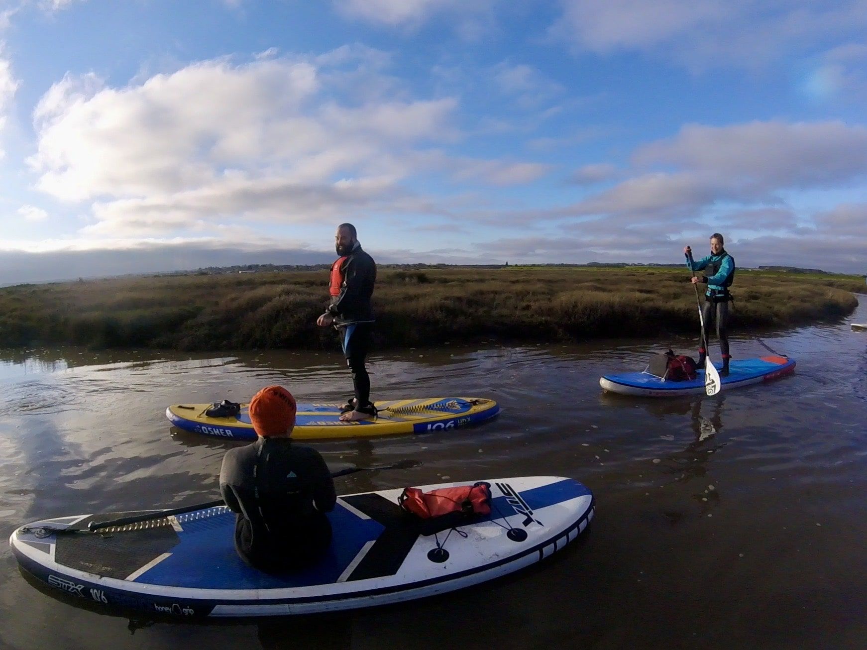 Group Paddle boarding Norfolk coast