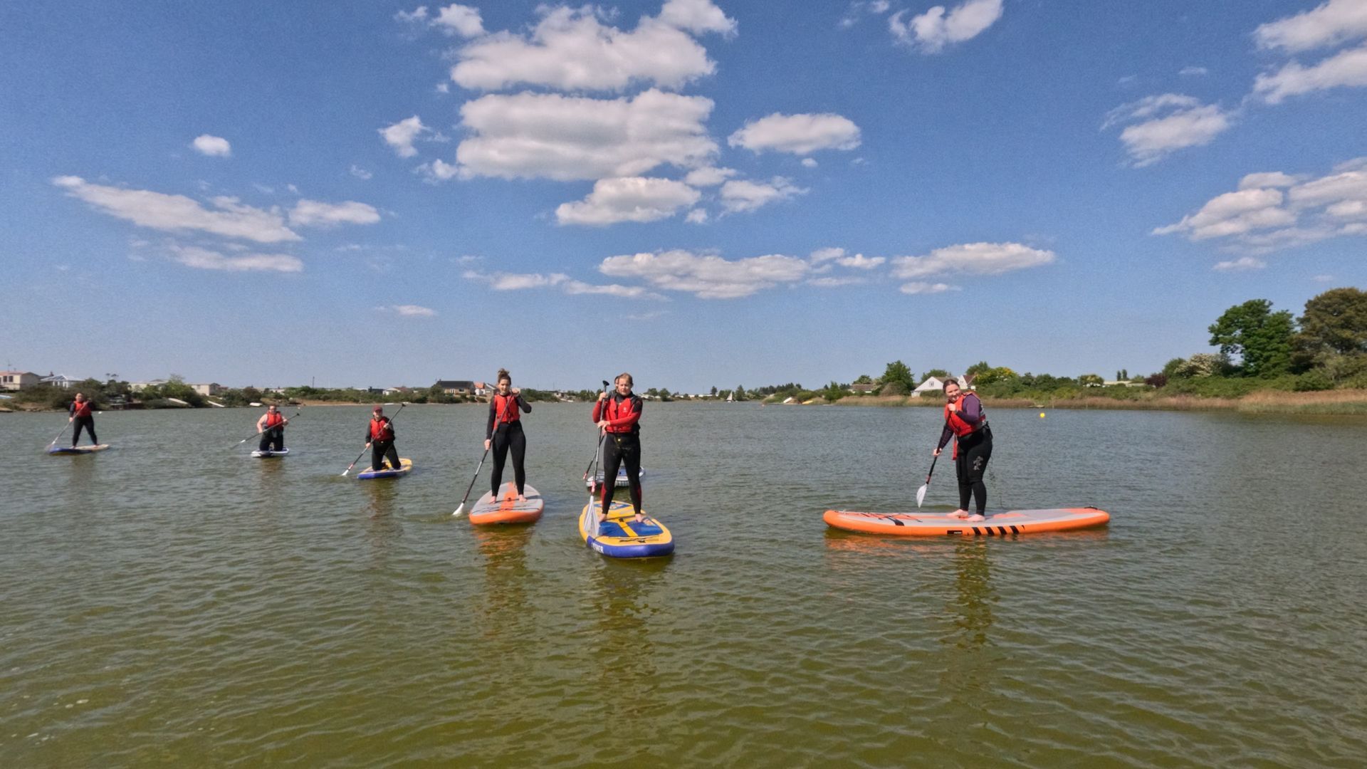 Group Lake Paddle boarding in Norfolk