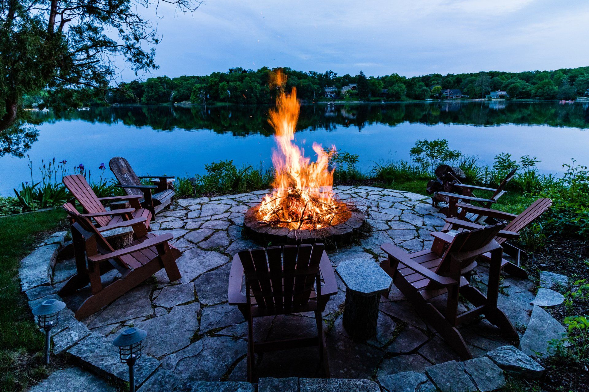 Firepit on A Lake — Goodrich, MI — Firewood & Coal Sales