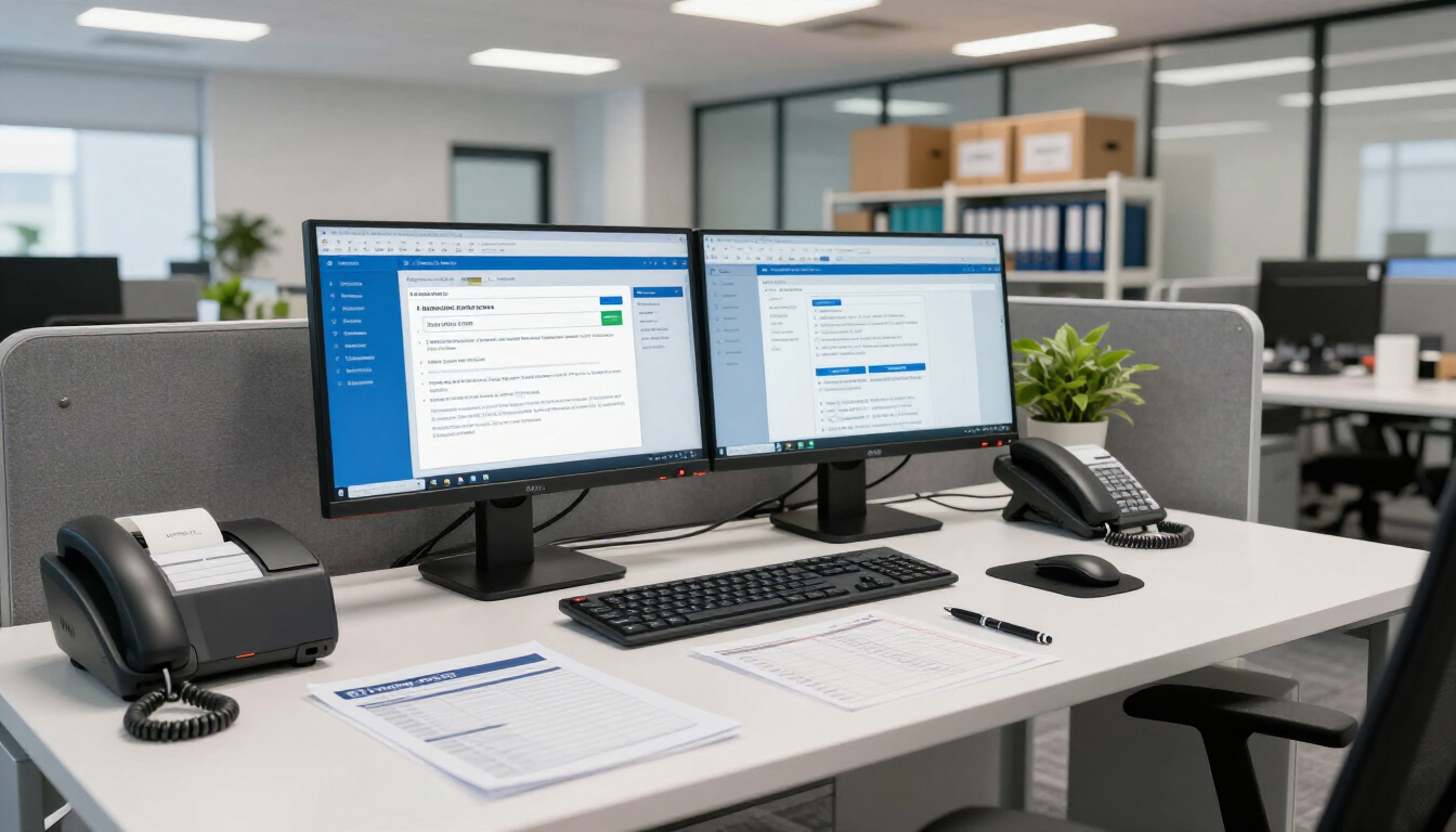 Coordinador de logística preparando cotización de mudanza
