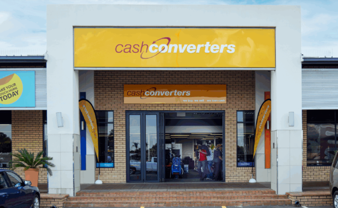 Cash Converters franchise store in South Africa with branded signage