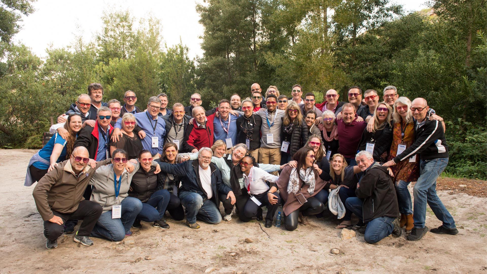 The bulk of Team ActionCOACH Southern Africa gather together for a photo during their May conference team-building activities.