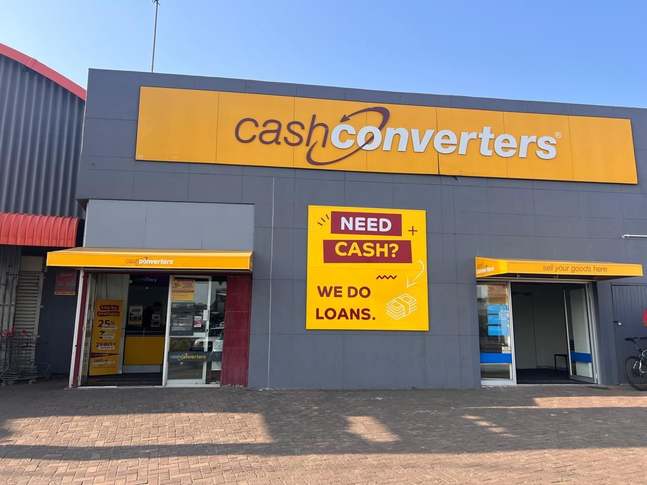 Exterior view of Cash Converters Richards Bay franchise store, established business for sale.