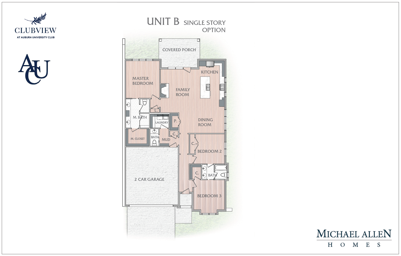 A floor plan for a house called unit b