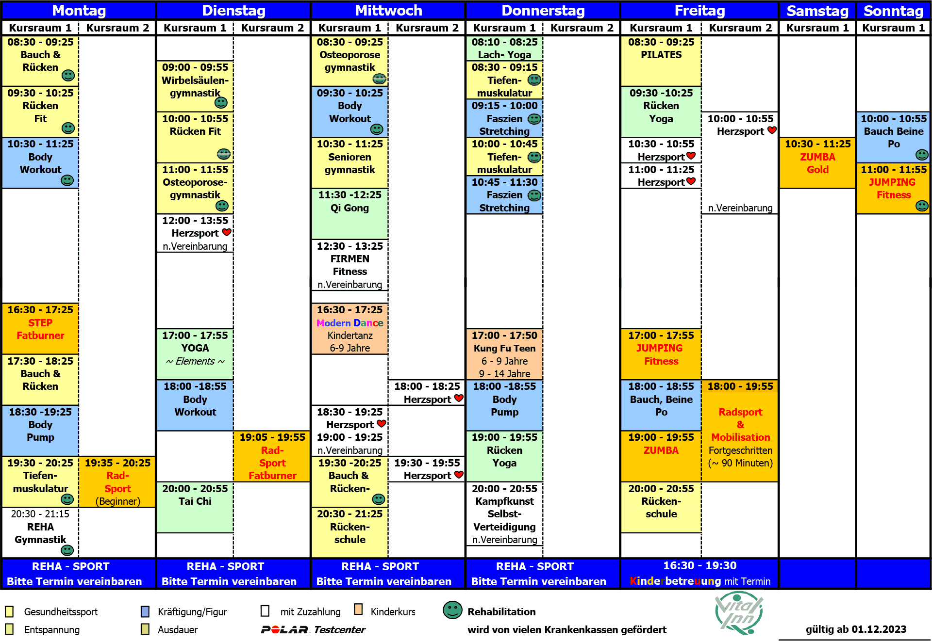Ein Computerbildschirm zeigt einen Zeitplan für eine Woche