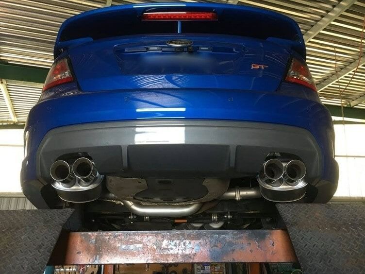 Blue Car — Wodonga Exhaust Centre in Wodonga, VIC