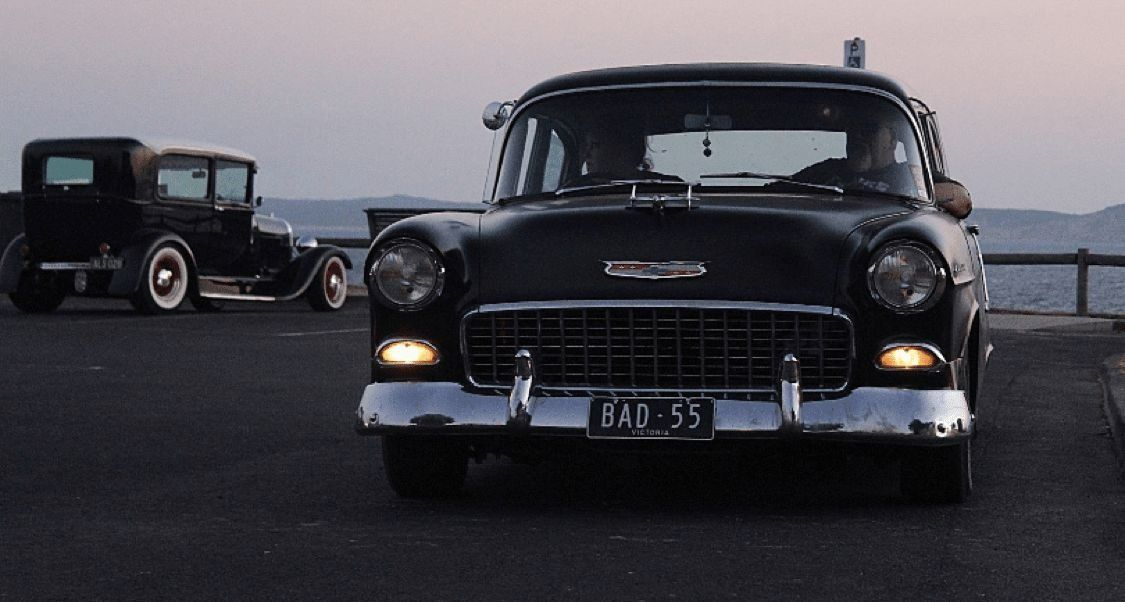 Black vintage car — Wodonga Exhaust Centre in Wodonga, VIC