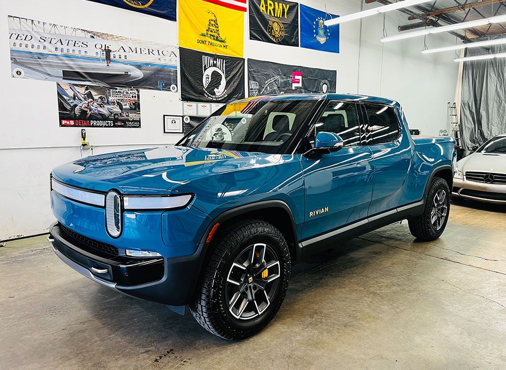 ceramic coated blue car