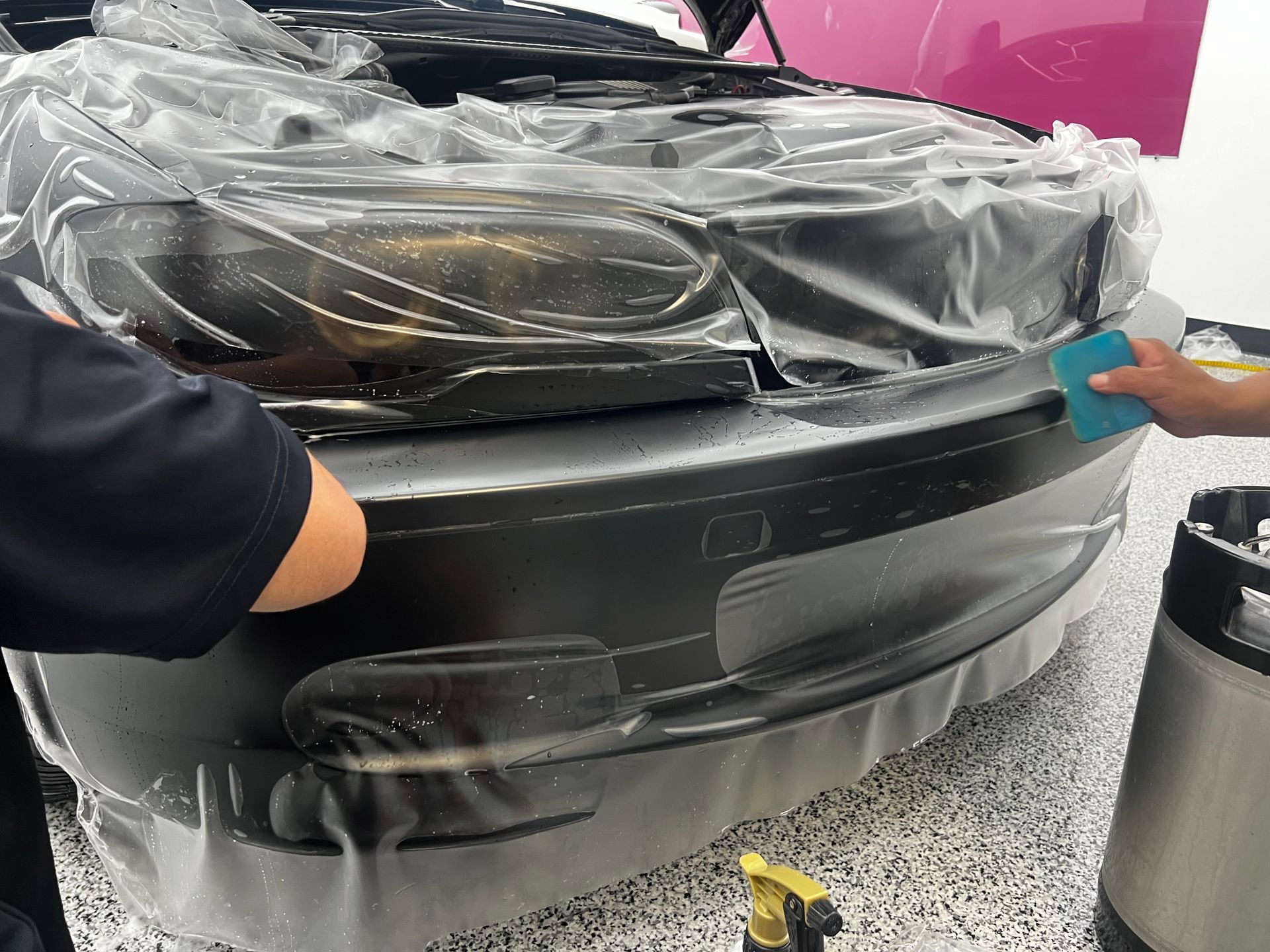 paint protection film on car