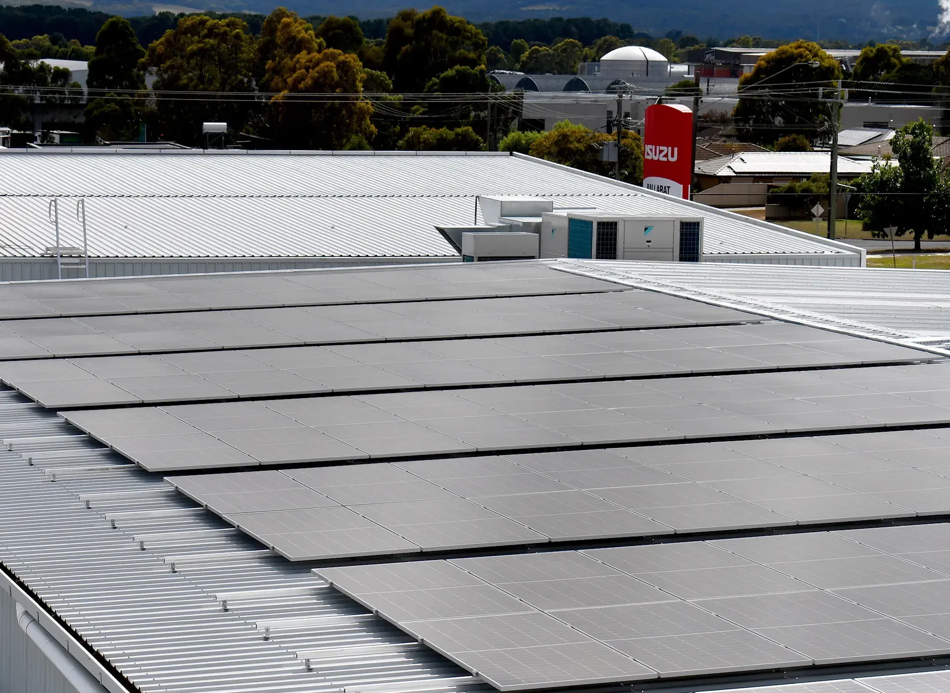 Commercial Solar Installation Ballarat Isuzu by Ballarat Solar Group