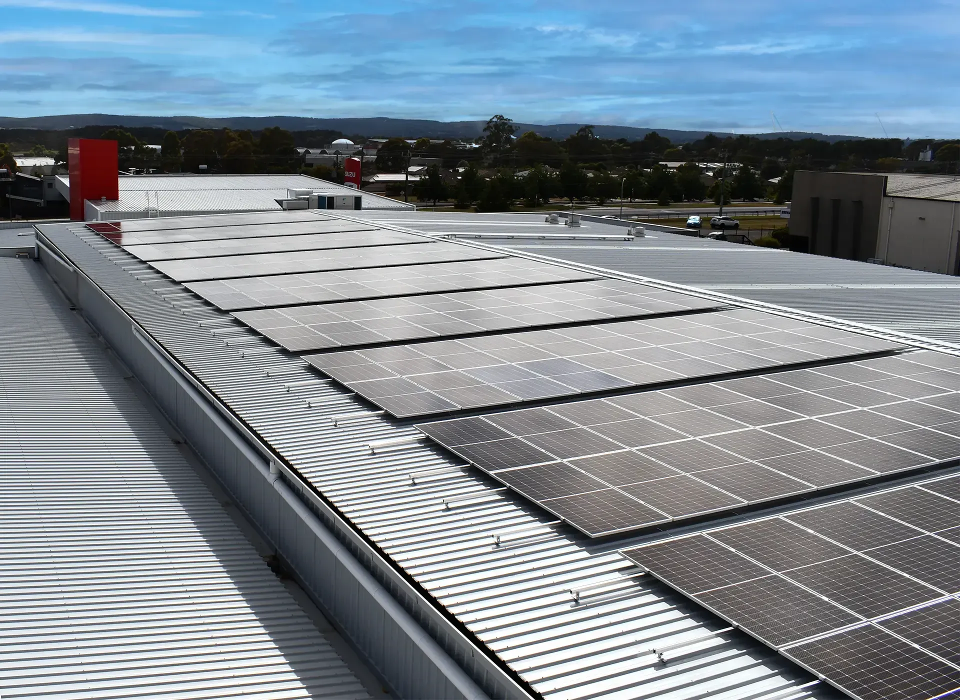 Commercial Solar Panel Installation for Ballarat Isuzu completed by Ballarat Solar Group
