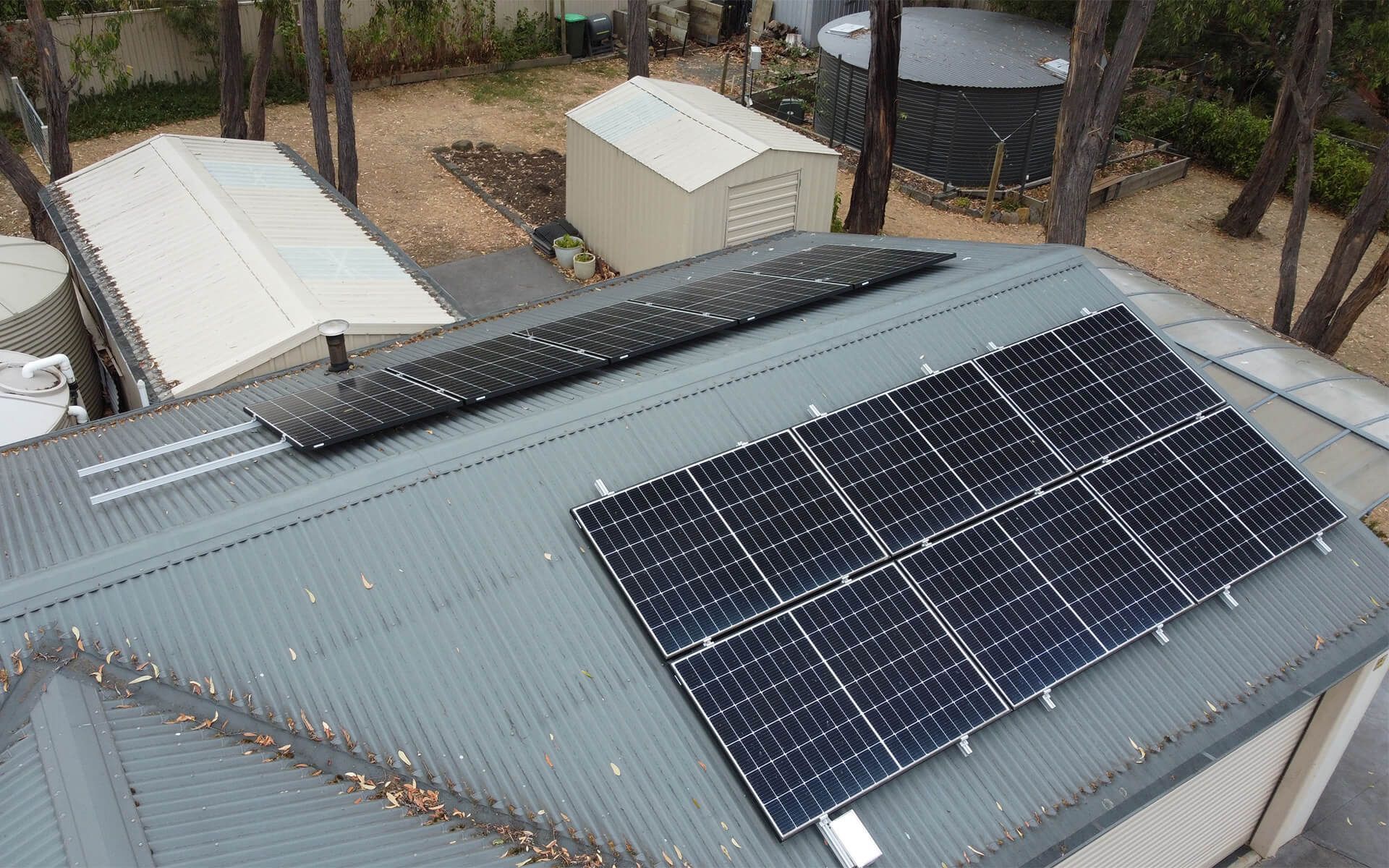 Domestic solar panels installed on Ballarat roof