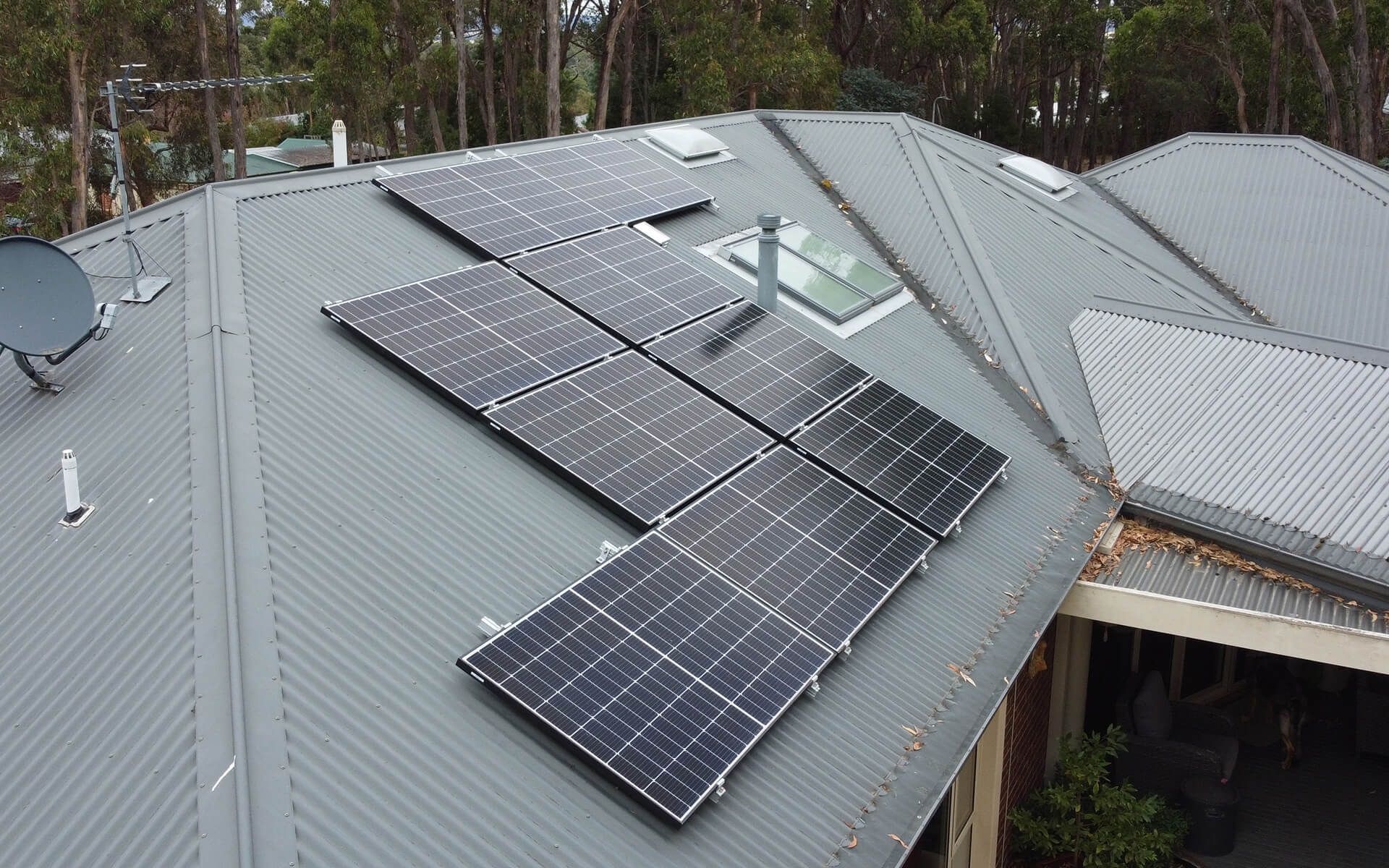 Domestic solar panels installed on Ballarat roof