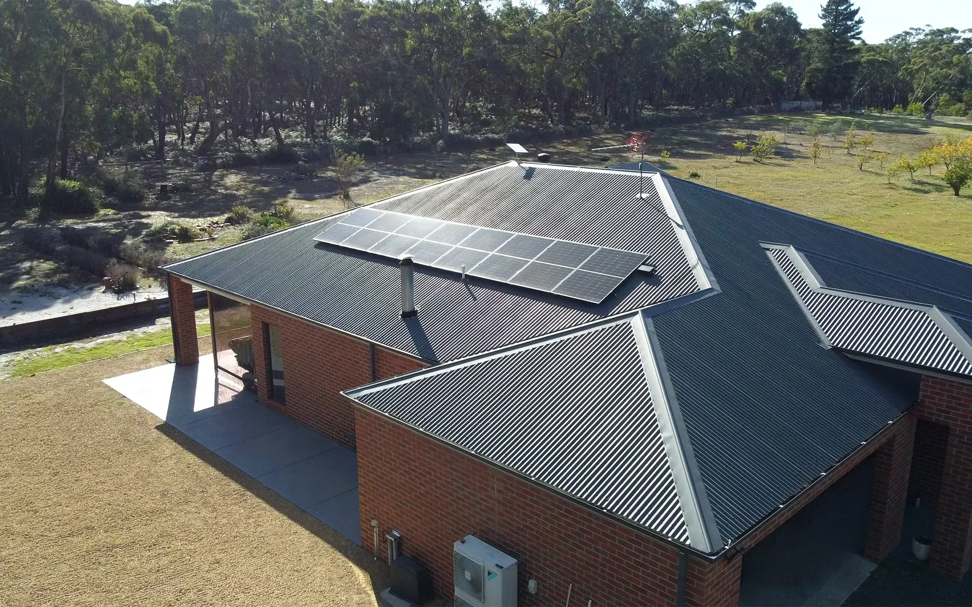 Enphase solar system with Tindo panels, IQ8 microinverters, 20kWh battery system and controller unit in Dereel Victoria