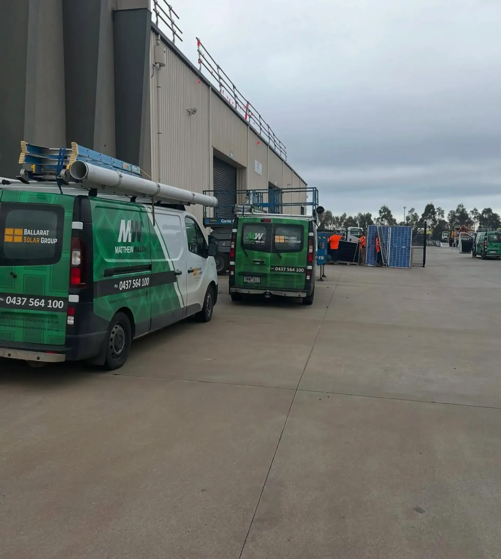 Large industrial solar PV installation in Ballarat