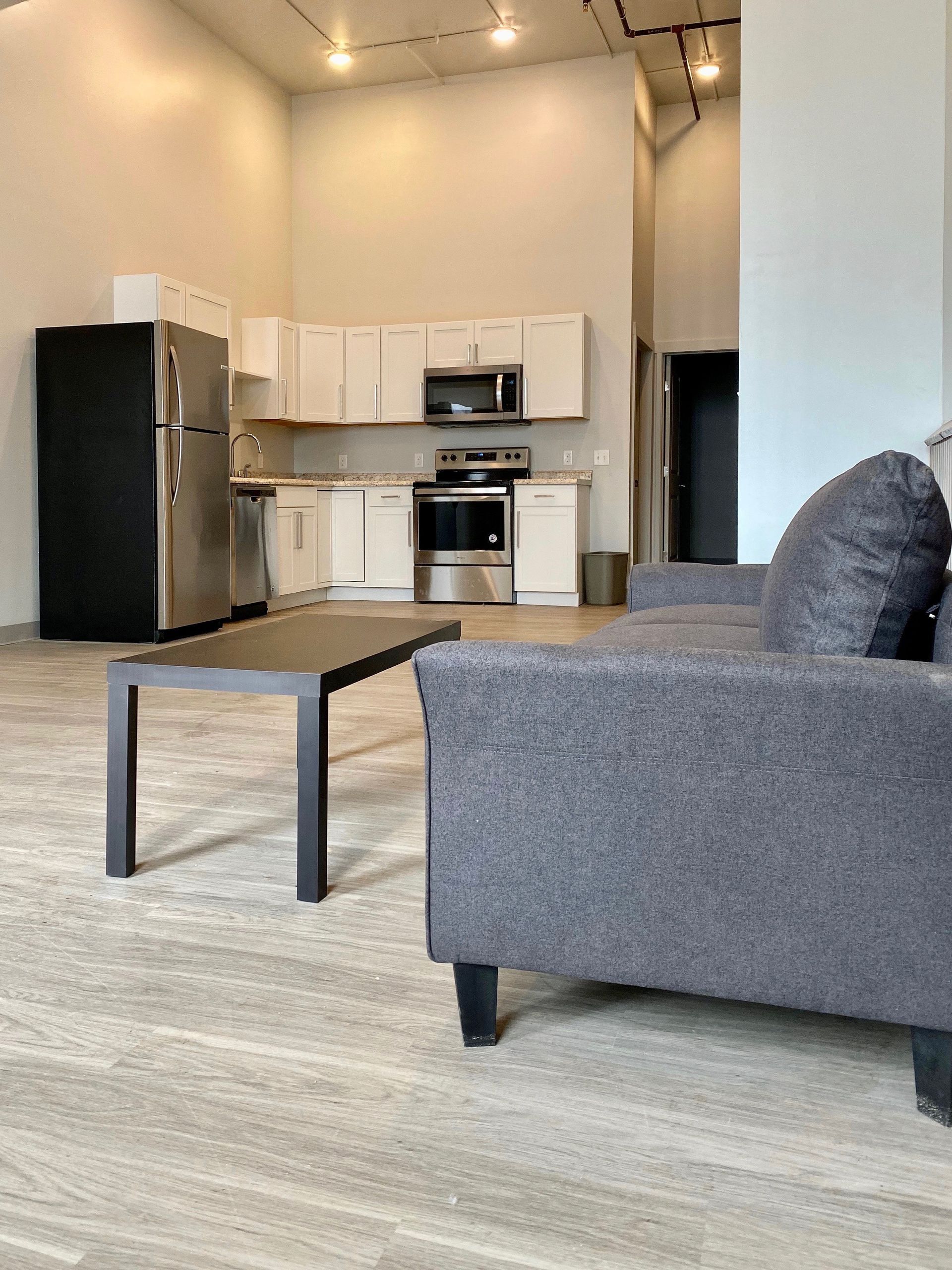 couch with coffee table