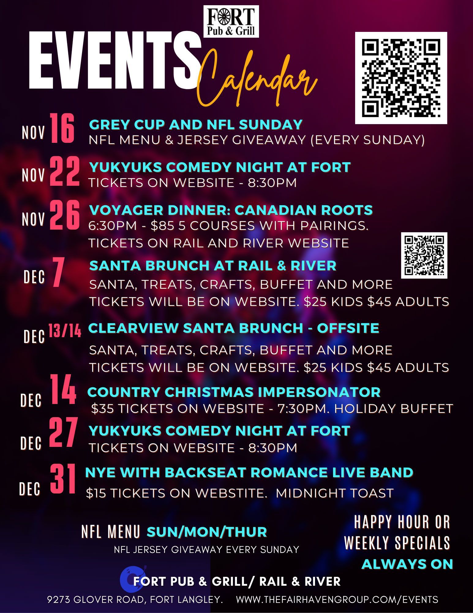 Cursed cabaret live music at the fort pub 7 pm every friday