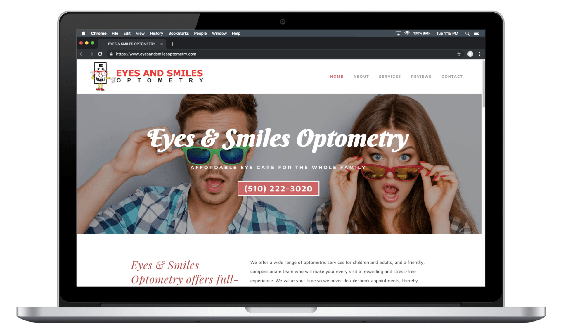 Eyes and Smile Optometry Desktop