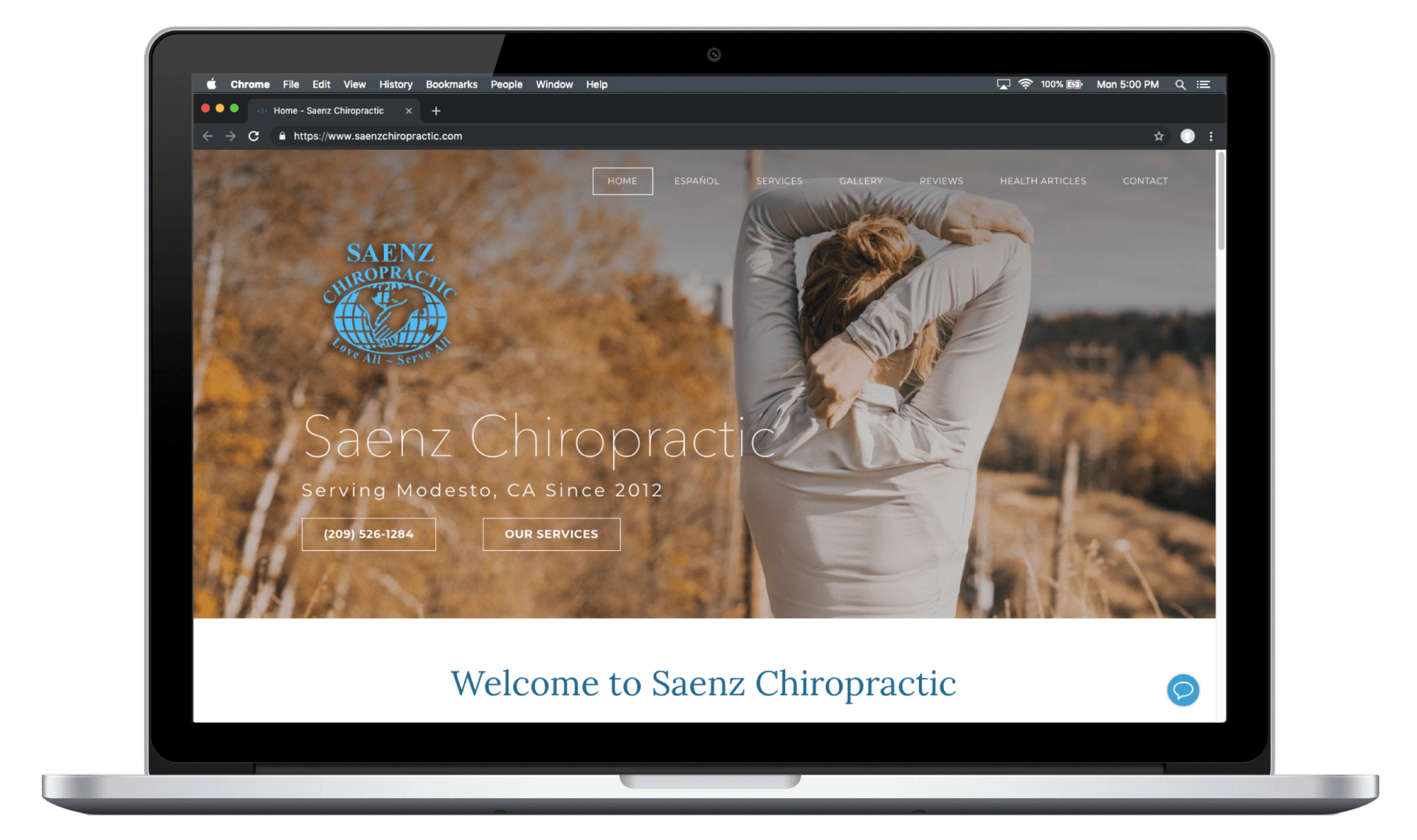 Saenz Chiropractic Desktop