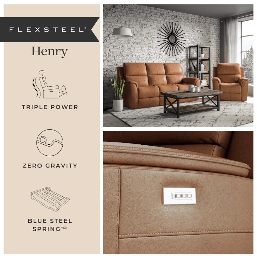 Flexsteel reclining sectional sofa with storage | St. Charles MO | Peerless Furniture and Leather Gallery in Fairview Heights MO