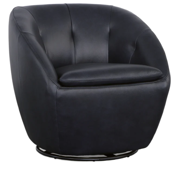 Black swivel armchair.