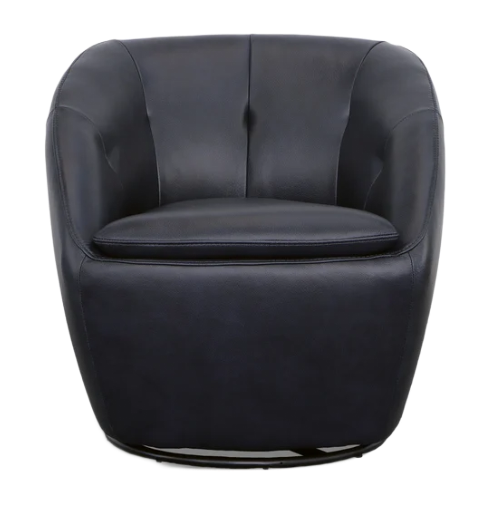 Black swivel armchair.