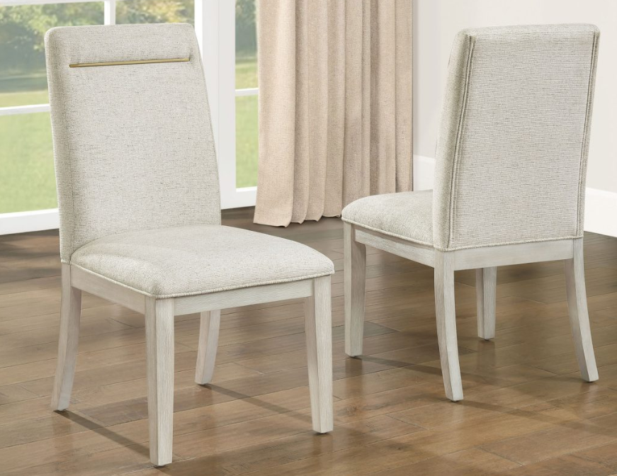 Steve Silver Garland Distressed White Dining Room Chair | STL