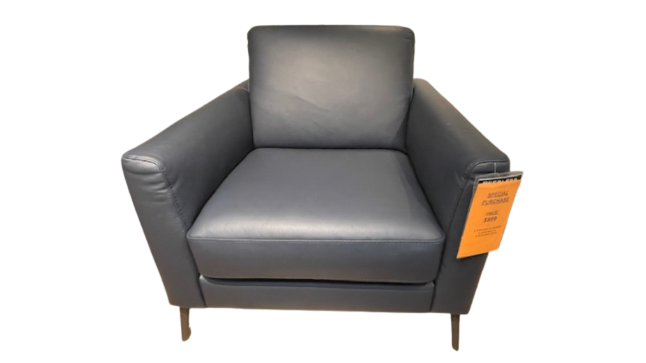 MaxDivani Ottavia Chair – Blue Leather