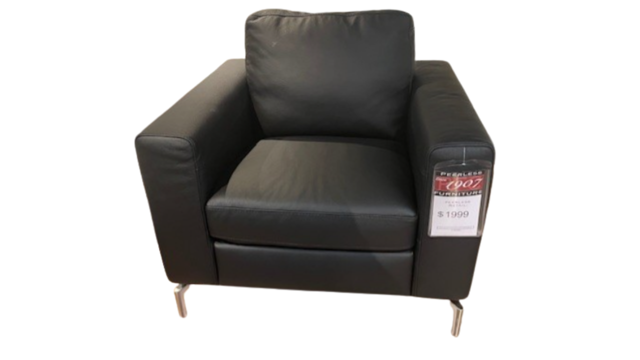 Natuzzi B845 Chair – Black Leather
