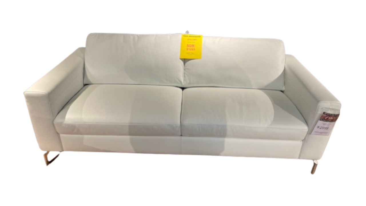 Natuzzi Editions B845 Sofa – White Leather