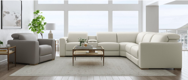 Flexsteel Sectional and leather chair| Belleville IL | Peerless Furniture and Leather Gallery