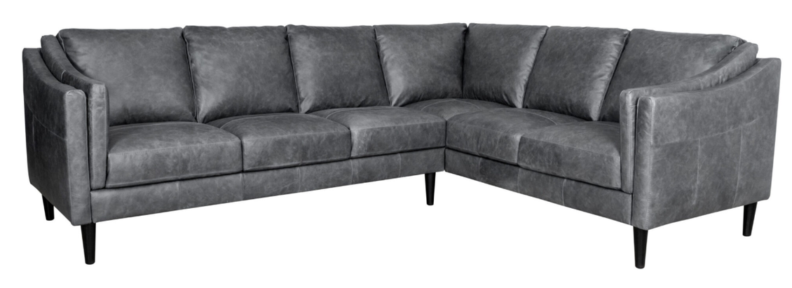 luke home ava sectional bomber gray