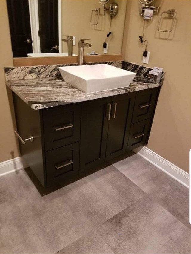 Small bathroom cabinets — Montgomery, IN — Unique Woodworx LLC
